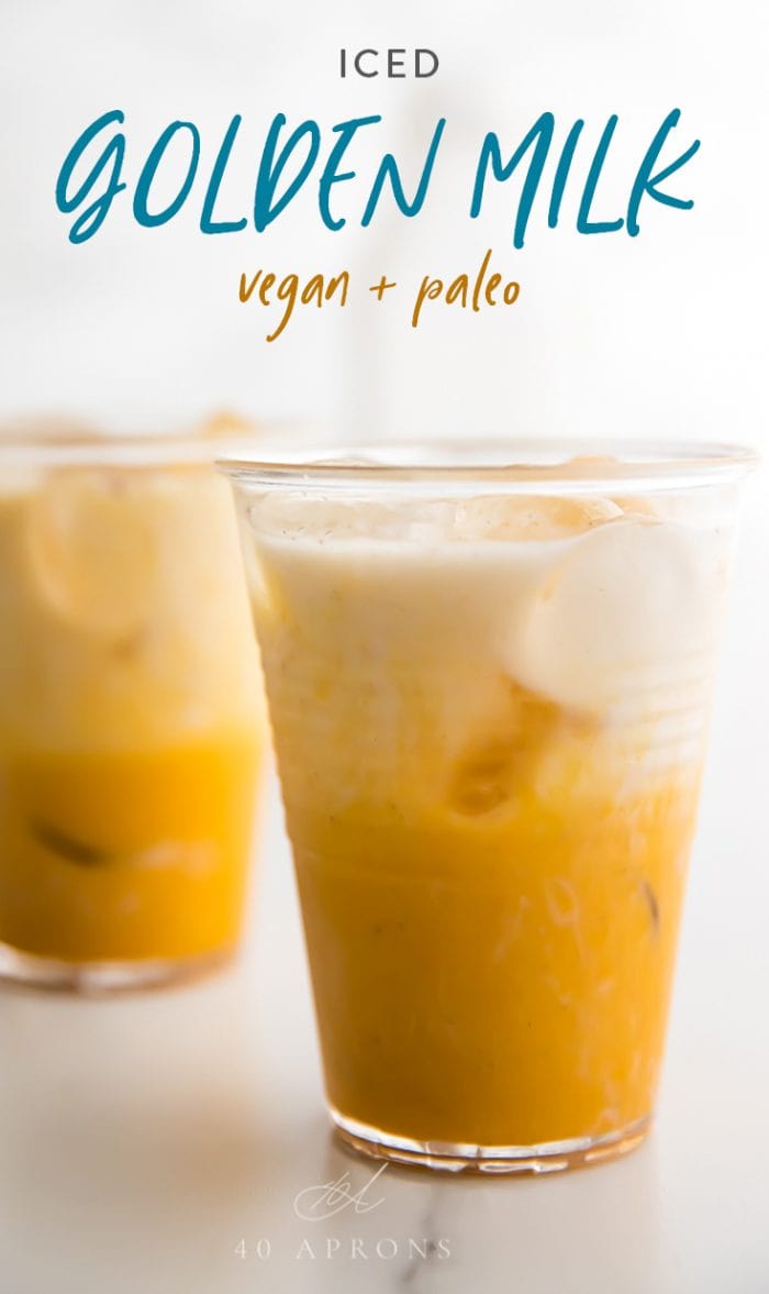 Iced golden milk Pinterest image