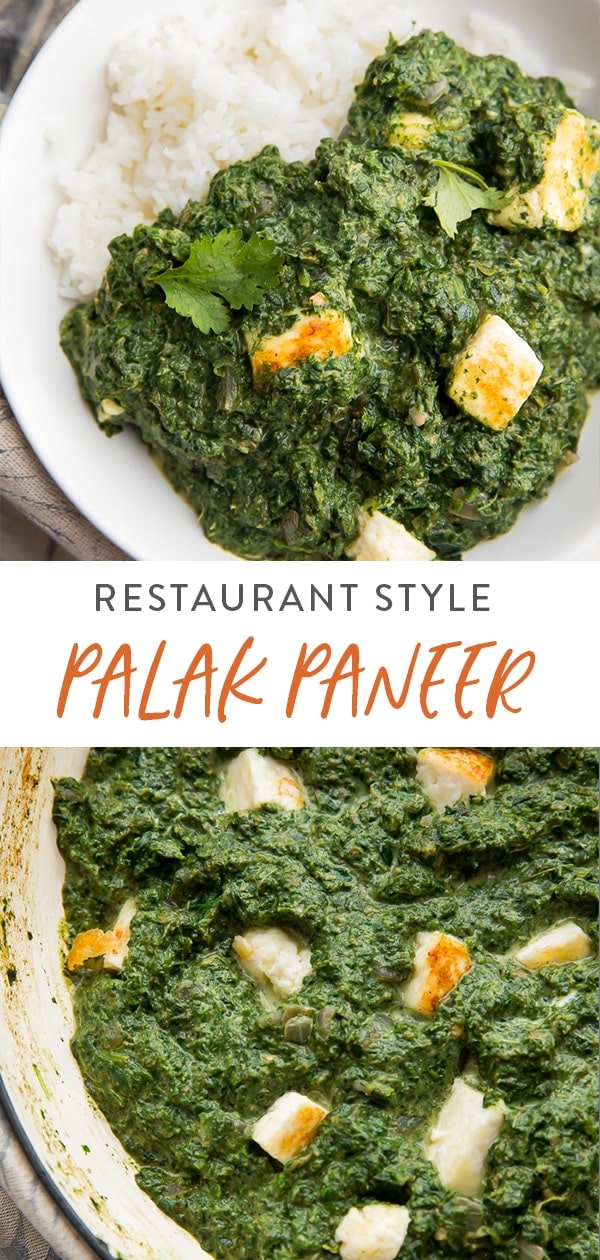 Palak paneer Pinterest graphic