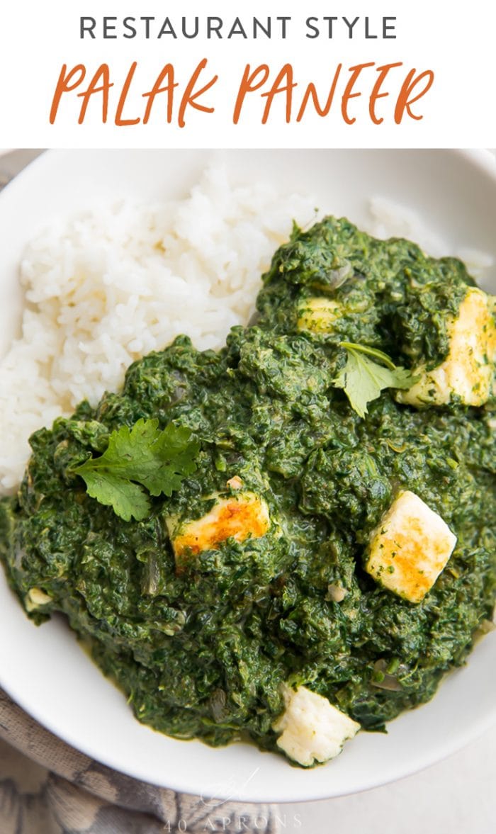 Palak paneer Pinterest graphic