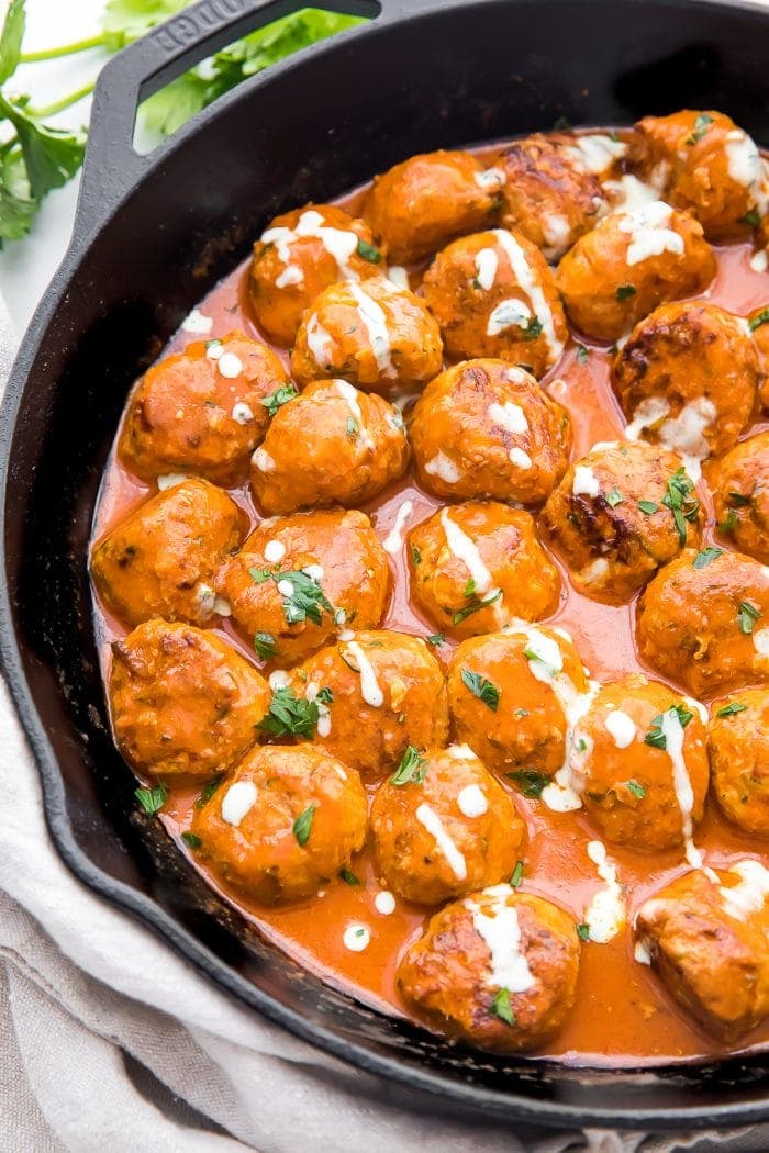 Buffalo chicken meatballs