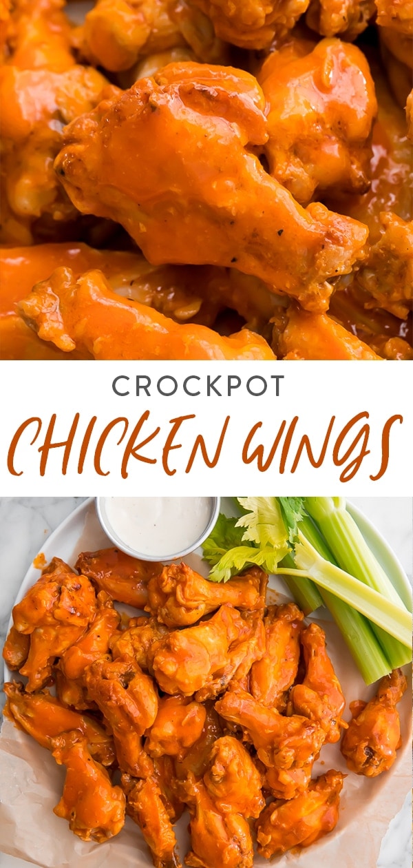 Crockpot chicken wings Pinterest graphic