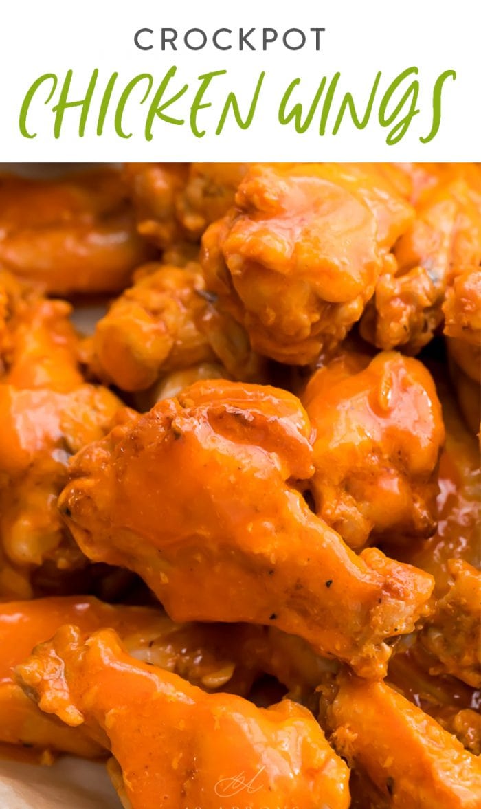 Crockpot chicken wings Pinterest graphic