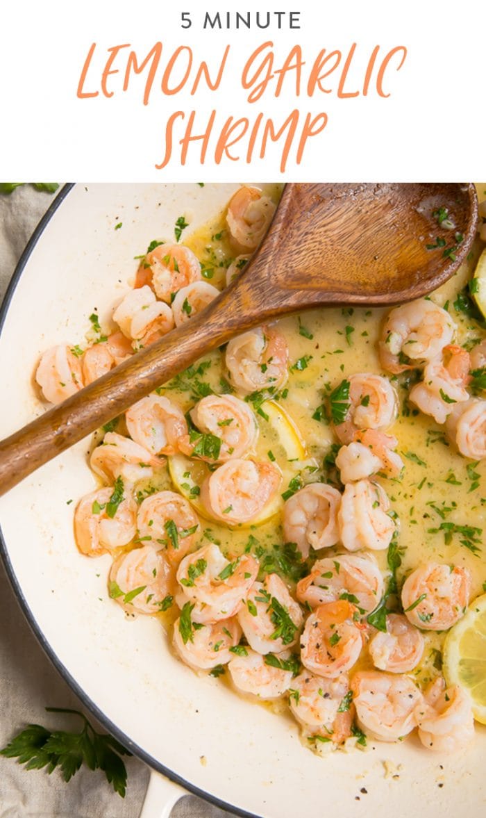 Lemon Garlic Shrimp Pinterest graphic