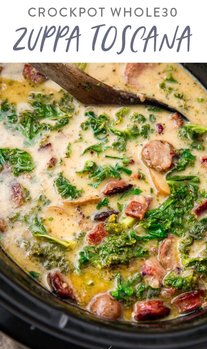 Crockpot Whole30 Zuppa Toscana Pinterest graphic