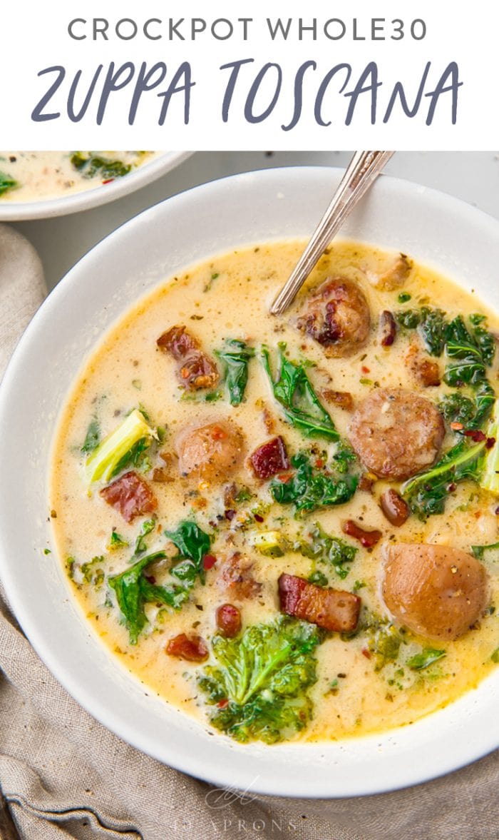 Crockpot Whole30 Zuppa Toscana Pinterest graphic