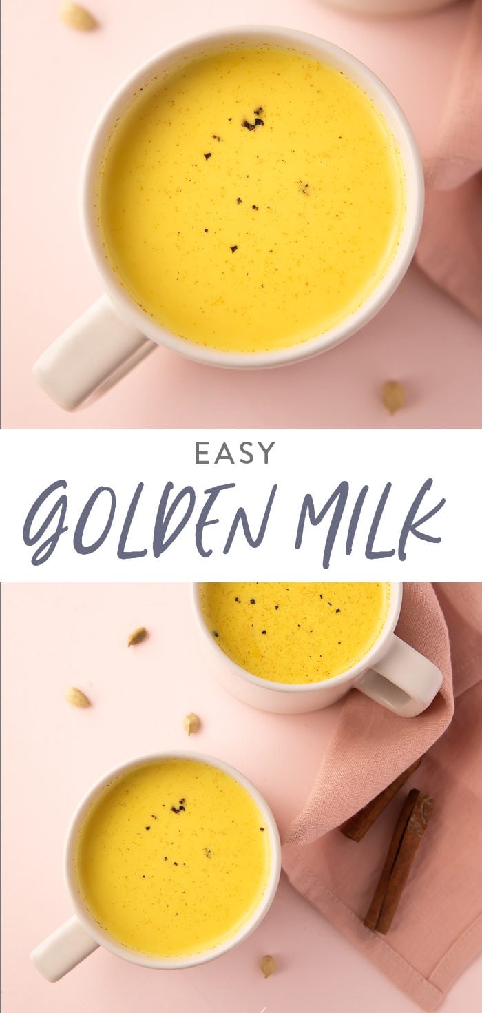 Easy Golden Milk Pinterest graphic