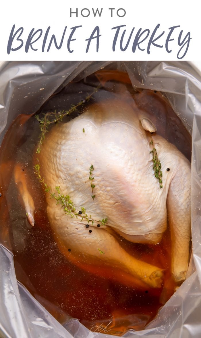 How to brine a turkey Pinterest graphic