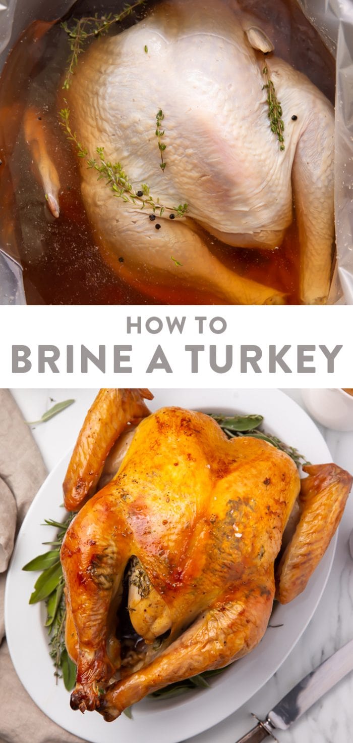 How to brine a turkey Pinterest graphic