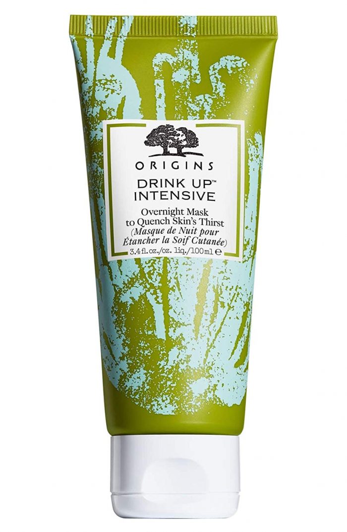 a tub of Origins Drink Up Intensive Overnight Mask for dry winter skin