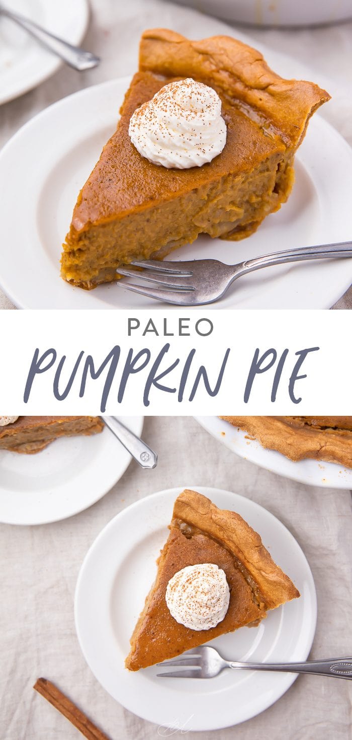 Paleo Pumpkin Pie Pinterest graphic