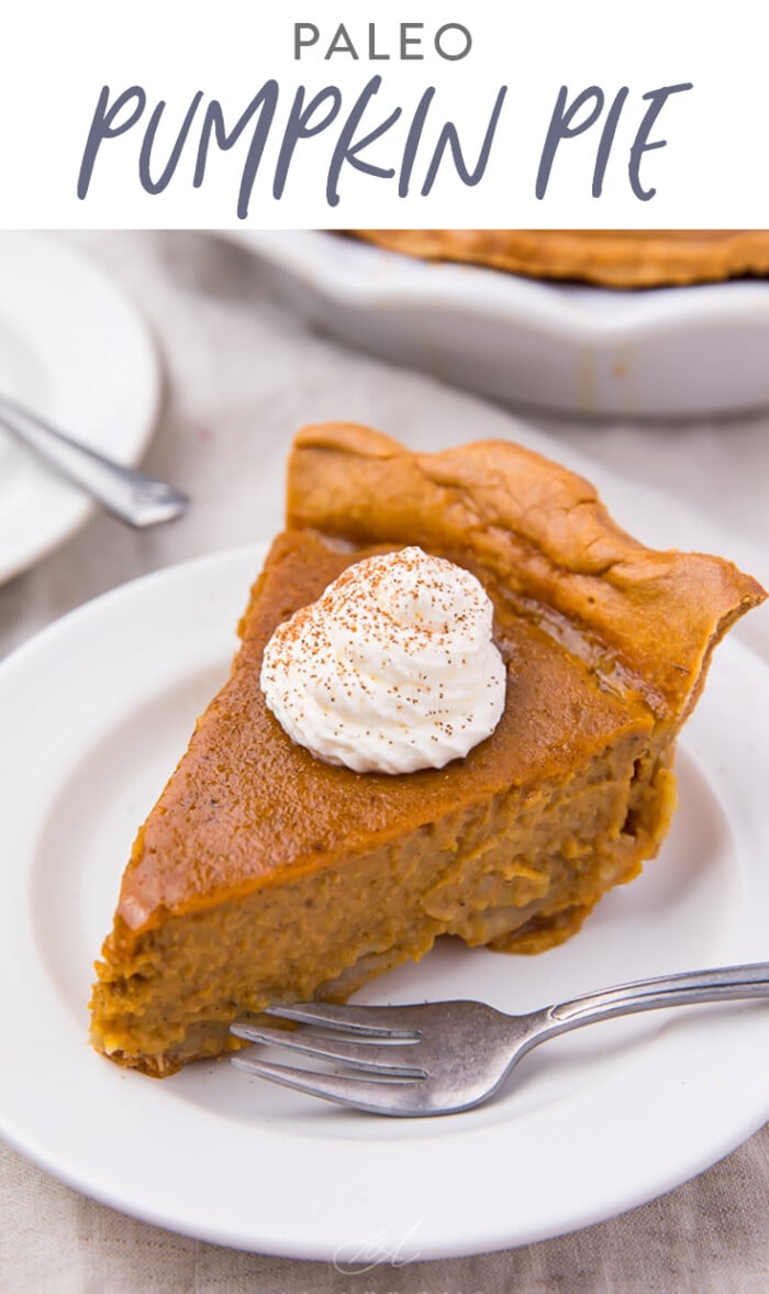 Paleo Pumpkin Pie Pinterest graphic