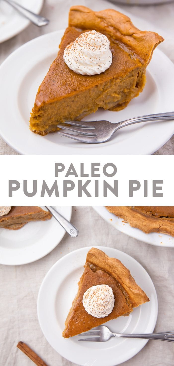 Paleo Pumpkin Pie Pinterest graphic