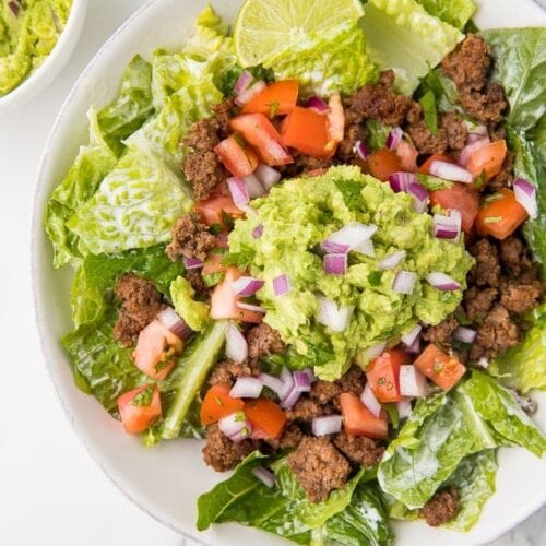 Healthy Taco Salad ready to eat