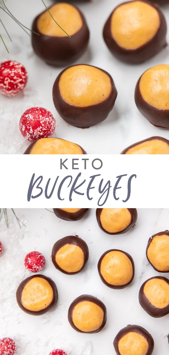 Keto Buckeyes Pinterest graphic