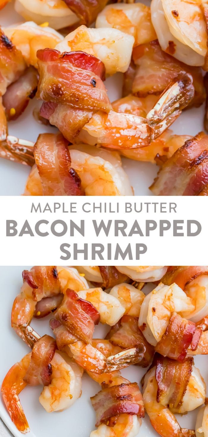 Bacon Wrapped Shrimp Pinterest graphic