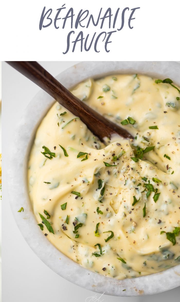 Bearnaise Sauce Recipe Pinterest graphic