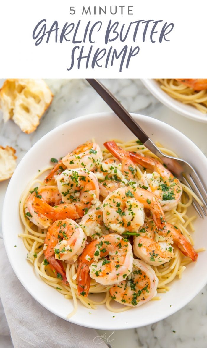 Garlic Butter Shrimp Pinterest graphic