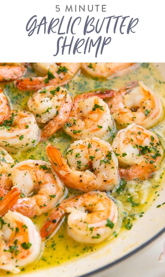 Garlic Butter Shrimp Pinterest graphic