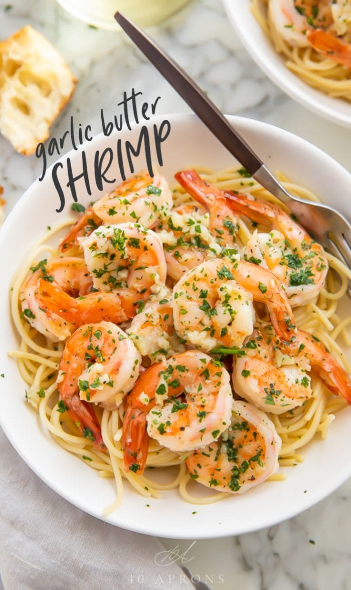 Garlic Butter Shrimp Pinterest graphic