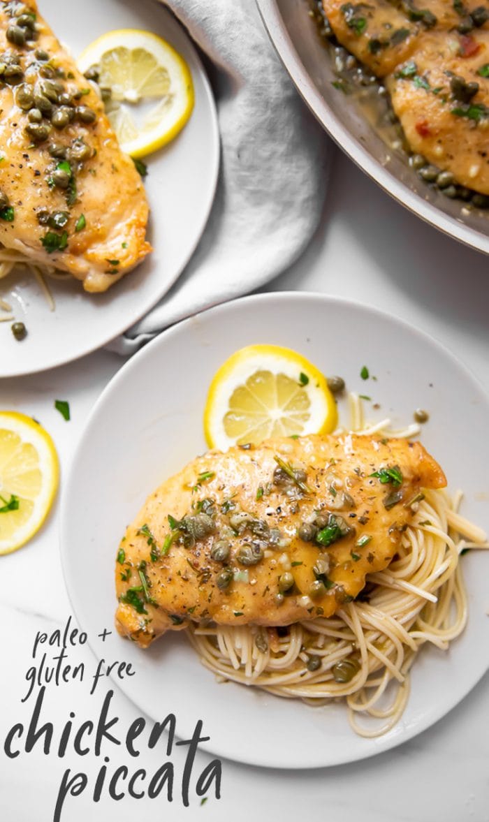 Chicken Piccata (Paleo, Gluten Free) Pinterest graphic