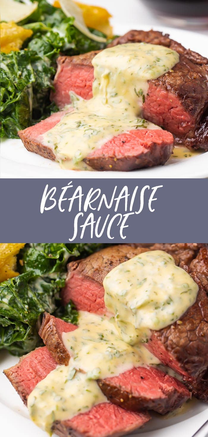 Bearnaise Sauce Recipe Pinterest graphic