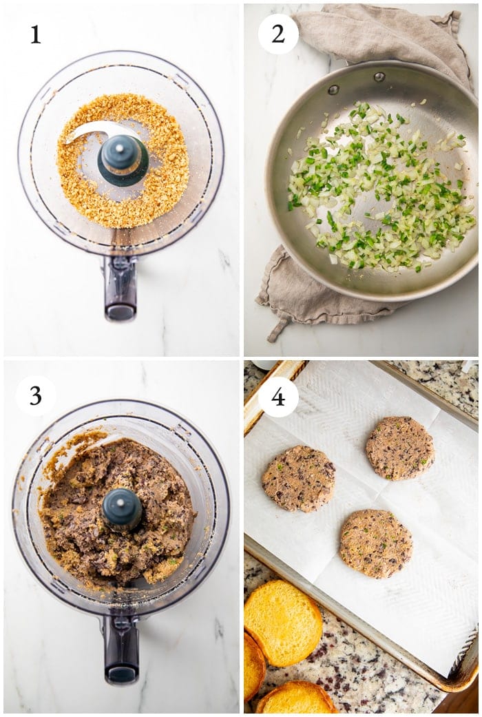 Black bean burger recipe instructions