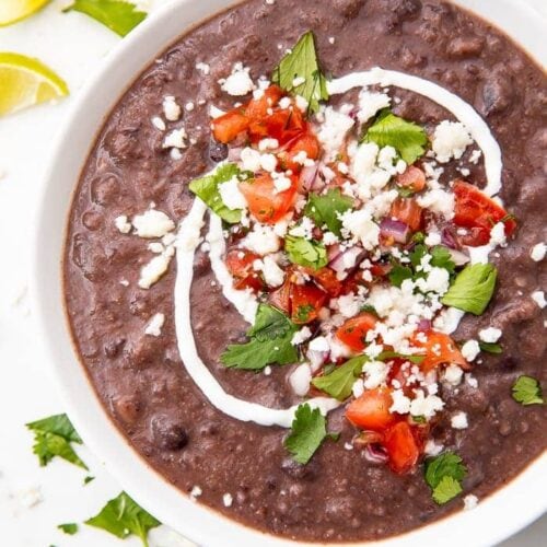 Bowl of easy bean soup