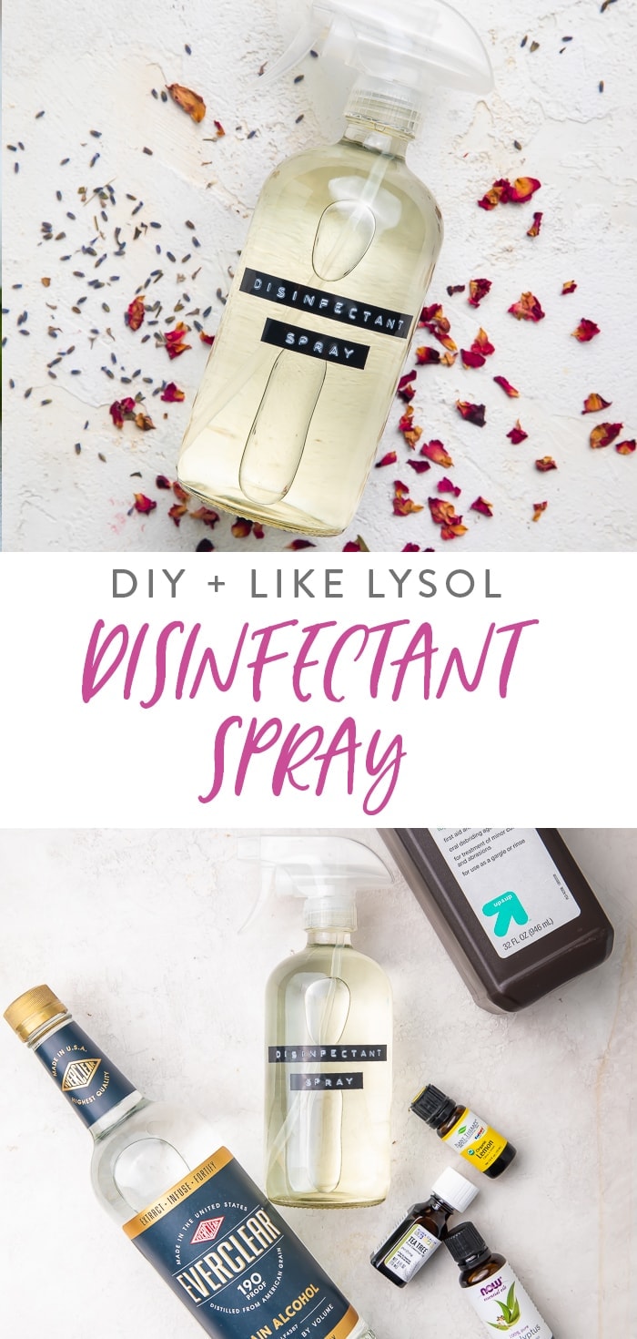 DIY Disinfectant Spray (Like Lysol Spray) Pinterest graphic