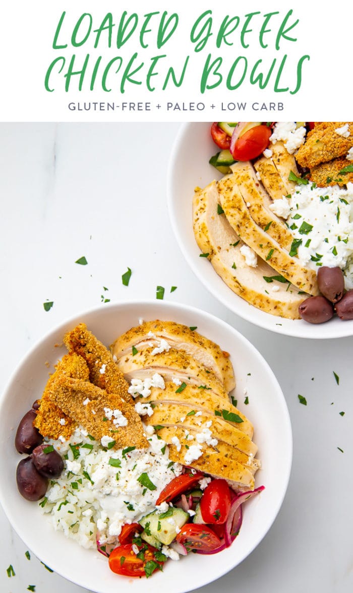 Greek chicken bowls