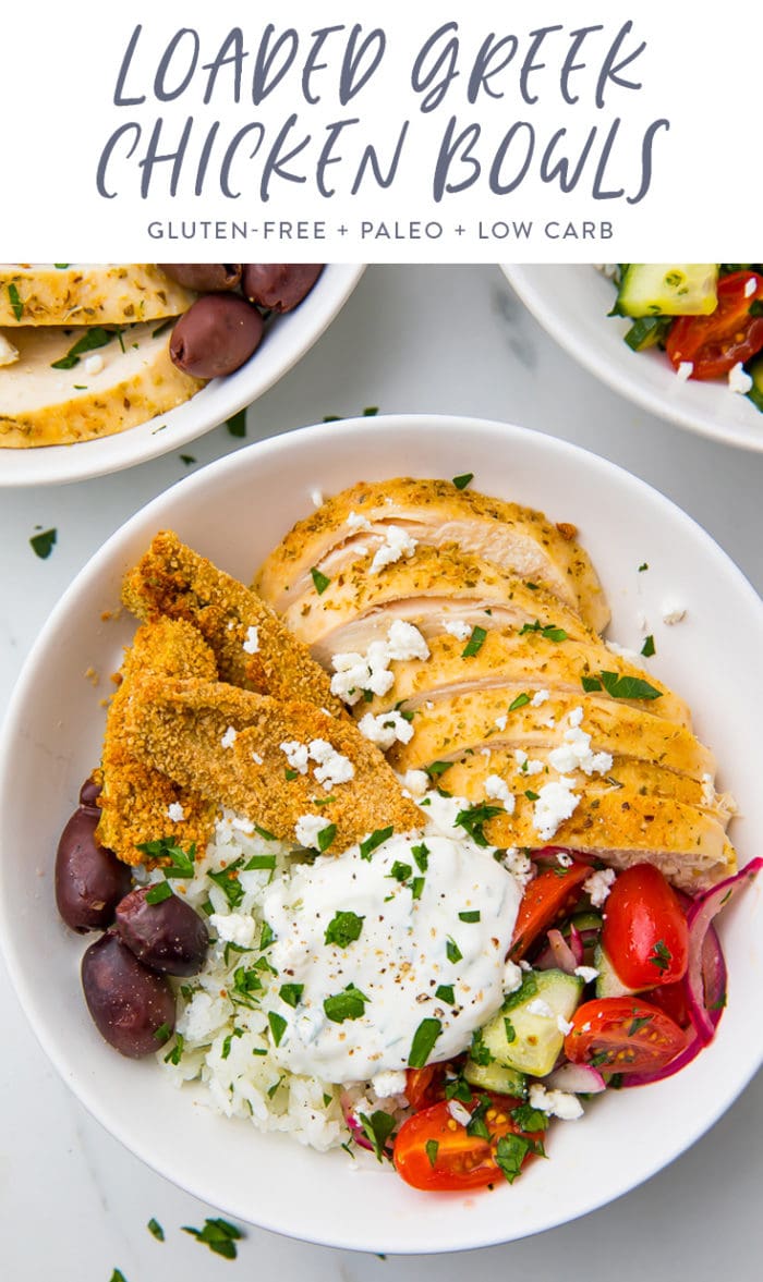 Greek chicken bowls