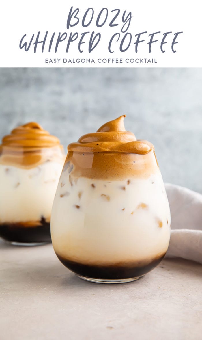 Boozy whipped coffee