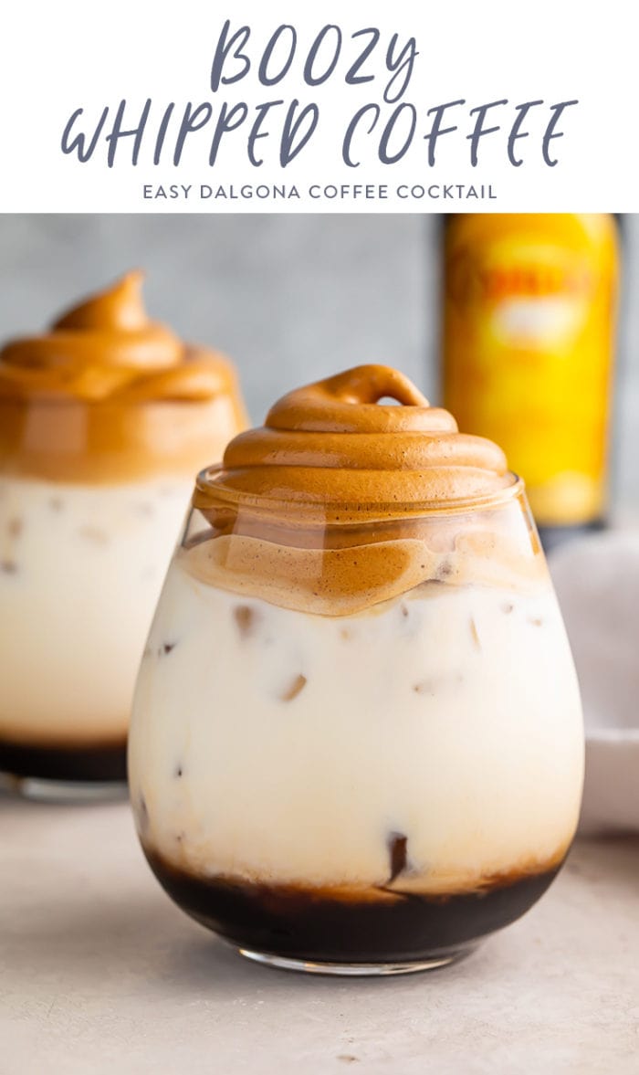 Boozy whipped coffee