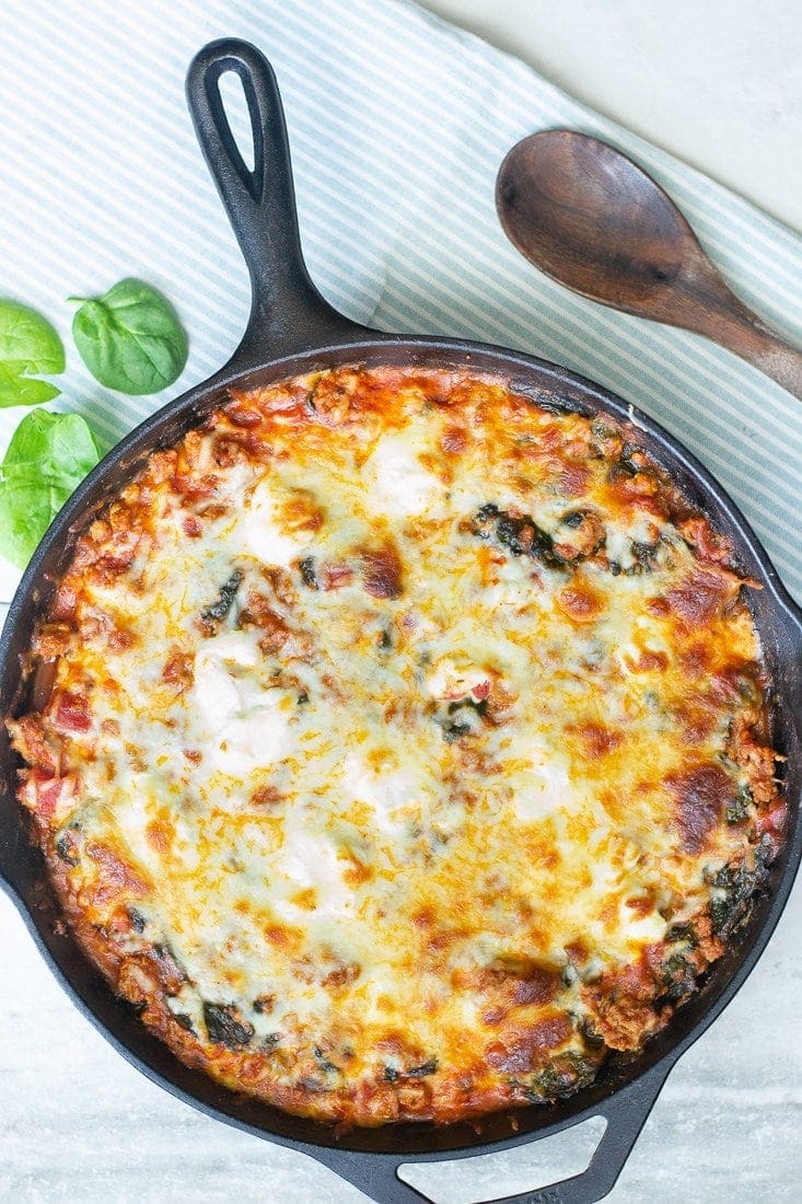 Sweet potato skillet lasagna