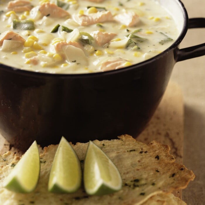 Crockpot salmon chowder