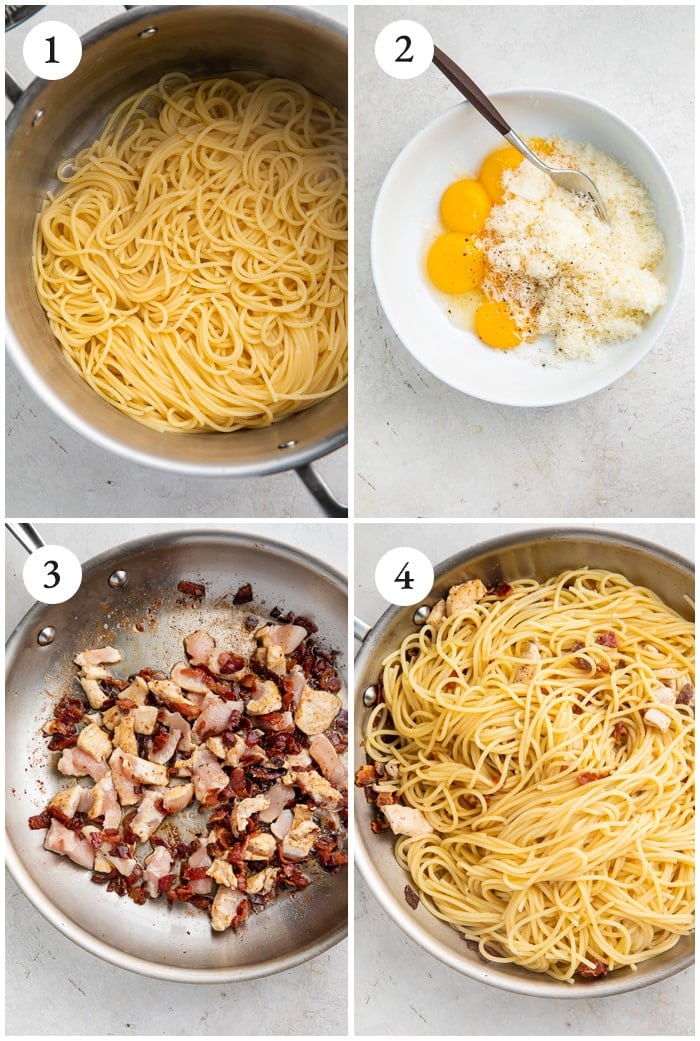 Instructions for chicken carbonara