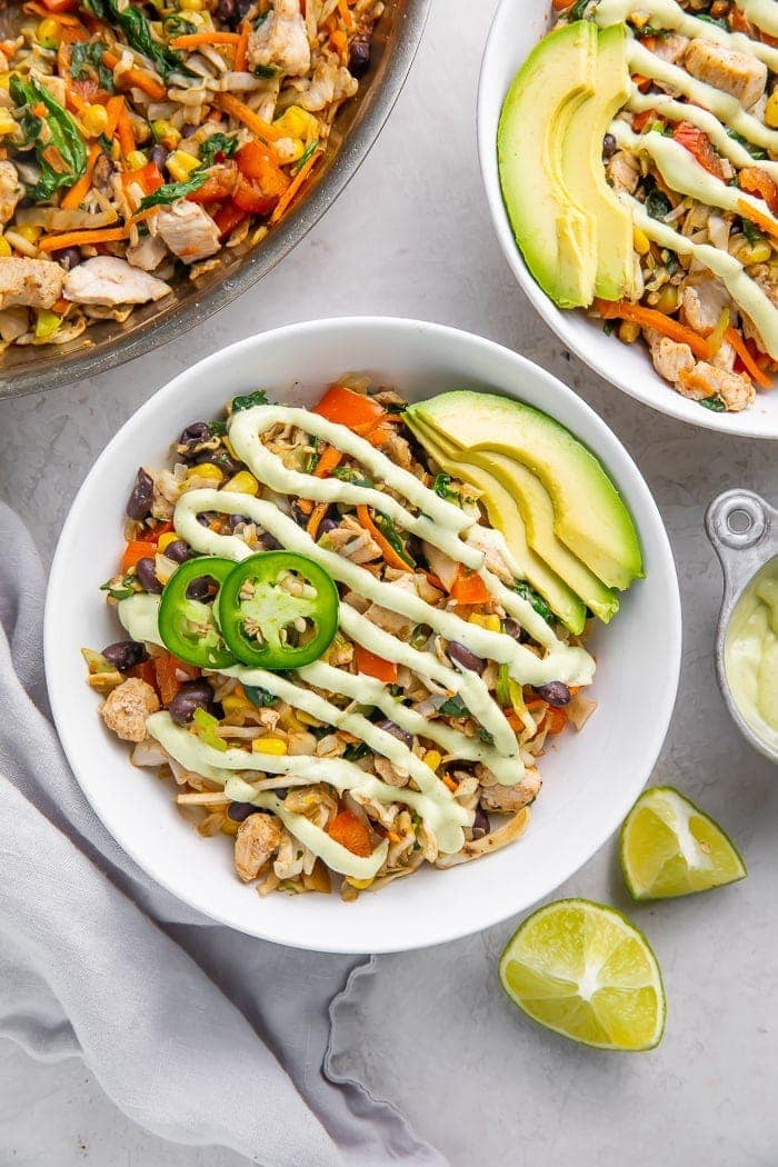 Southwestern Egg Roll in a Bowl