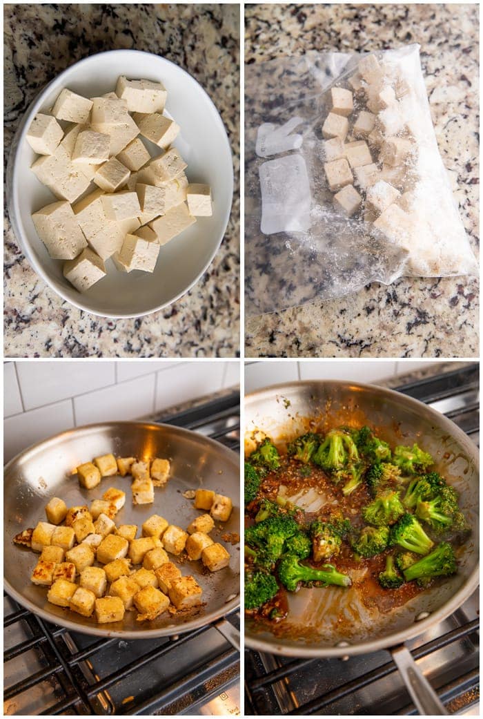 steps to make sautéed tofu and broccoli