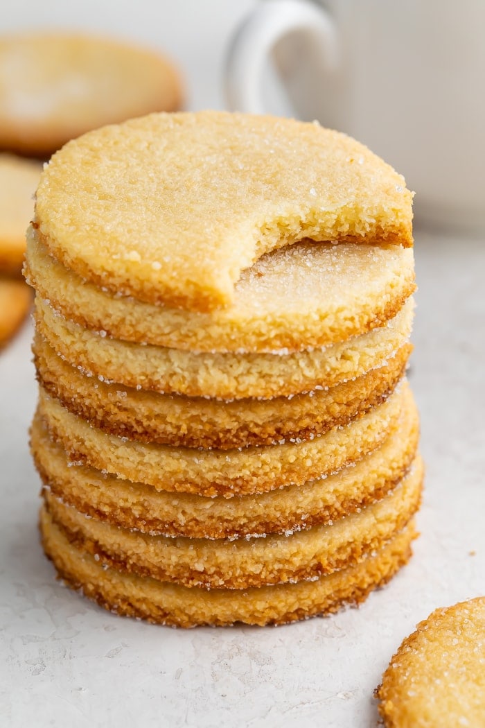 Stacked keto shortbread cookies