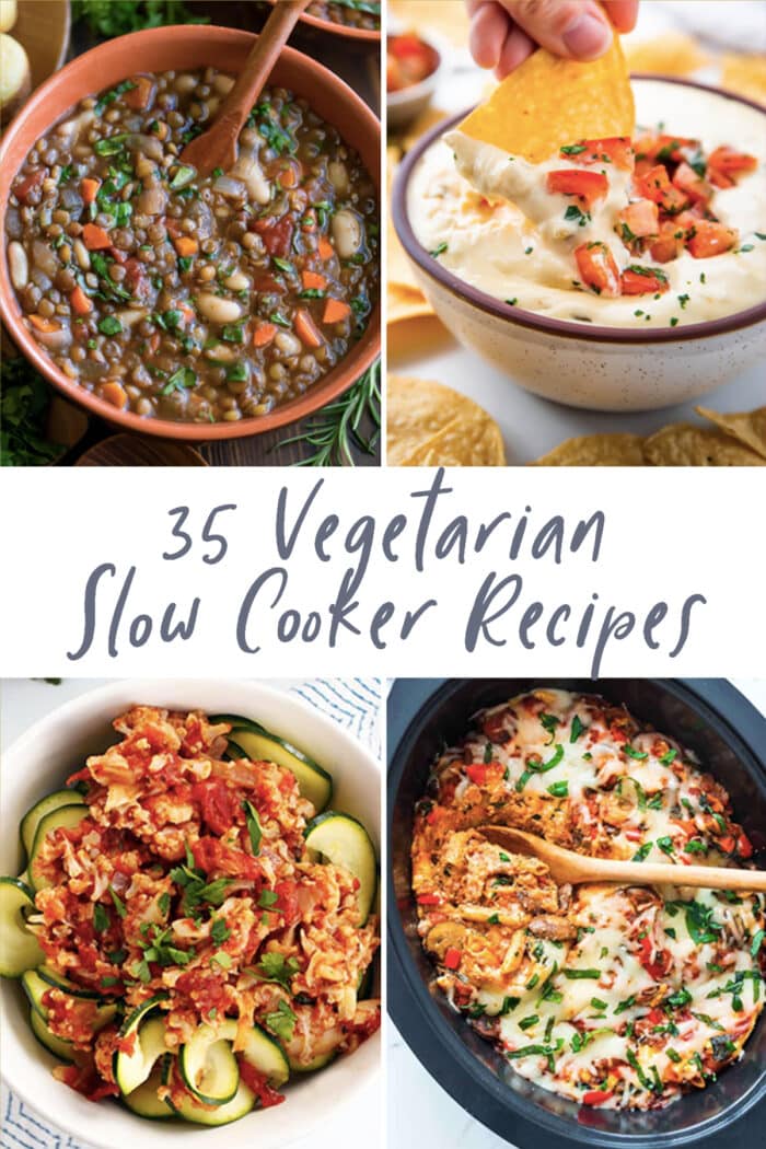 Graphic for 35 vegetarian slow cooker recipes