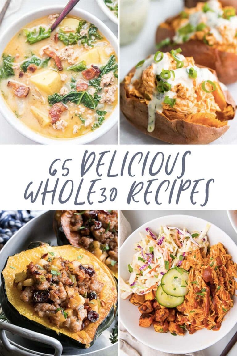 65 delicious whole30 recipes graphic