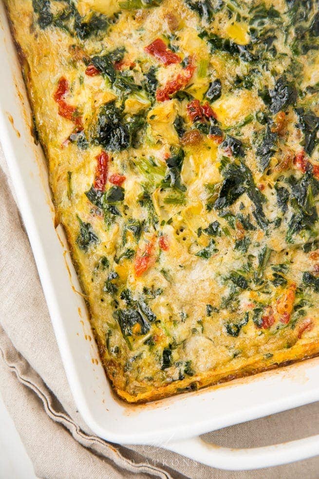 Paleo Italian breakfast casserole in a casserole dish