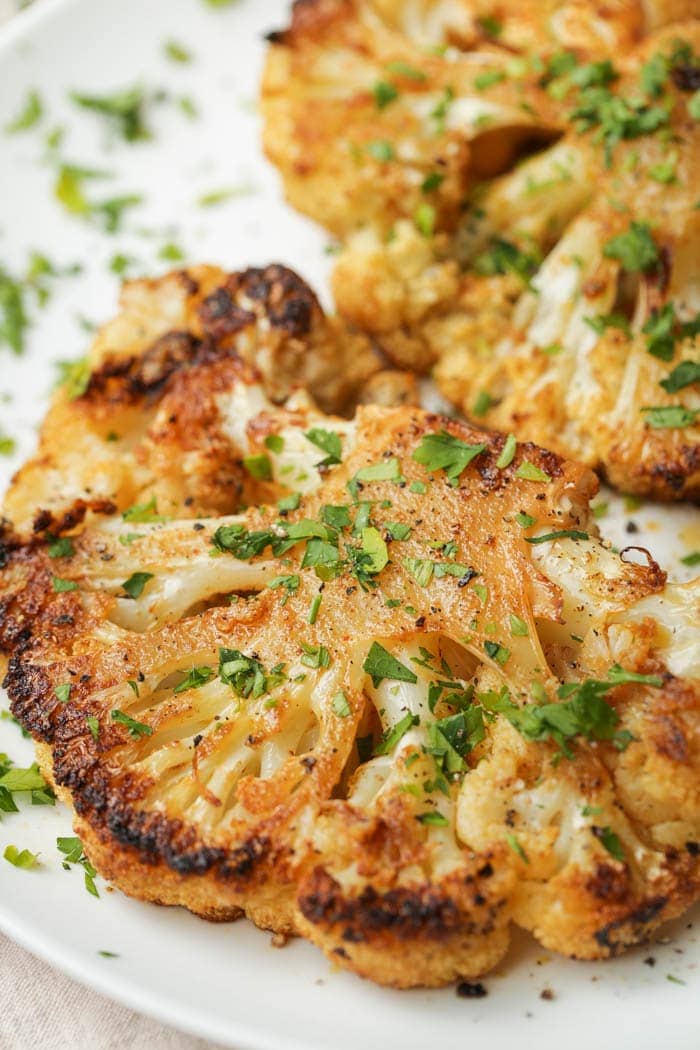 Paleo roasted cauliflower steaks