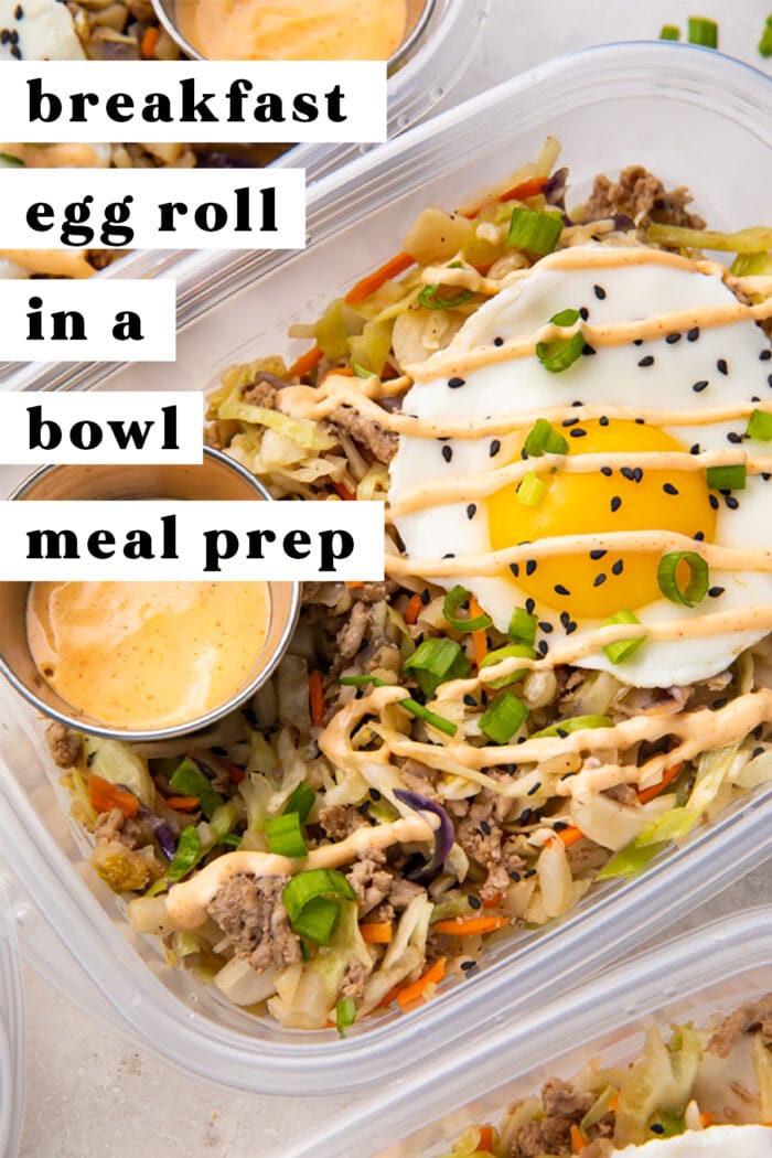 Egg Roll in a Bowl Meal Prep Pinterest Graphic