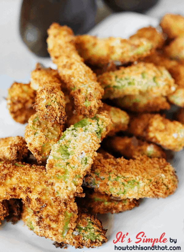 Close up photo of keto avocado fries