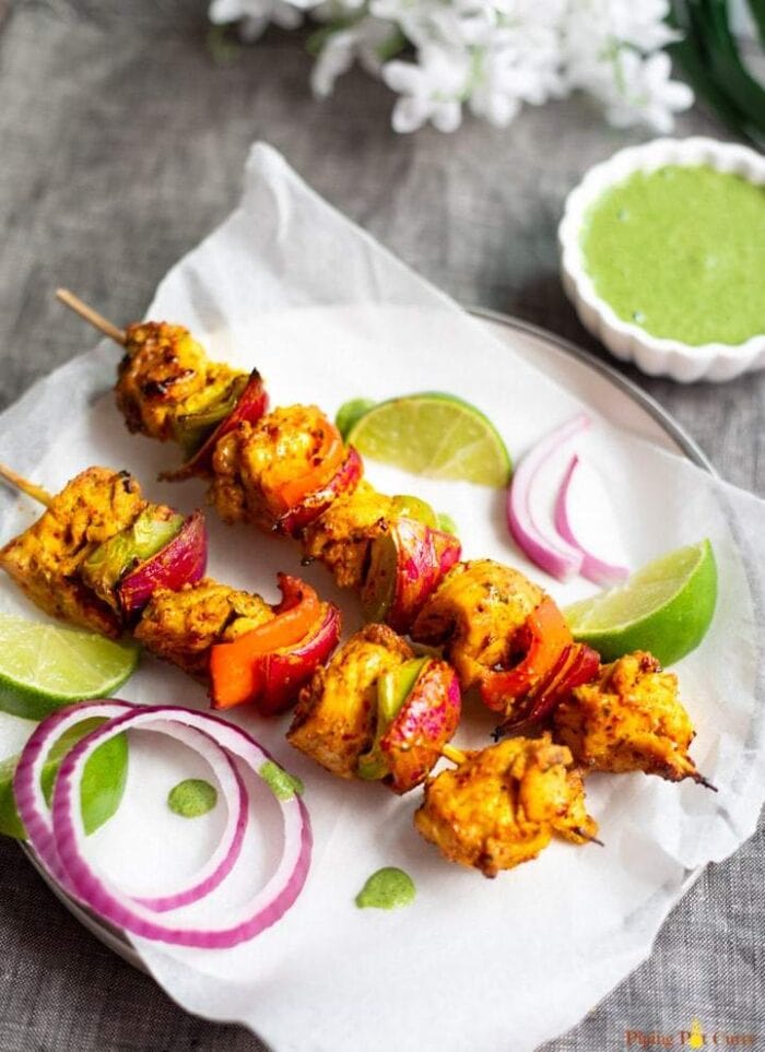 2 chicken tikka masala kebabs