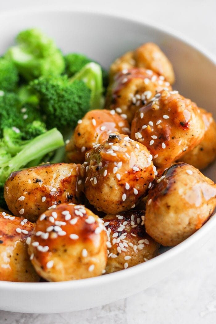 Orange chicken meatballs