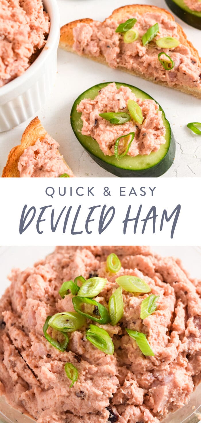 Pinterest graphic for deviled ham