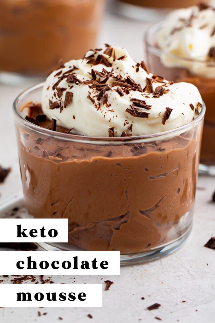 Pinterest graphic for keto chocolate mousse