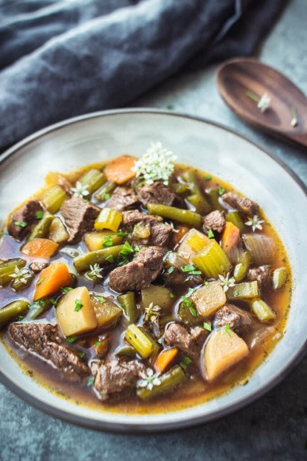 Low carb vegetable beef soup