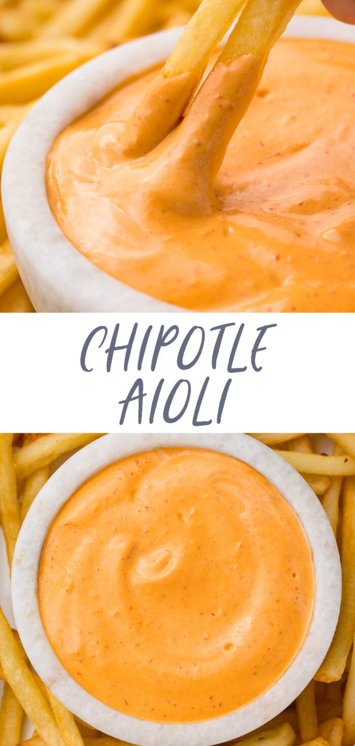 Pinterest graphic for chipotle aioli